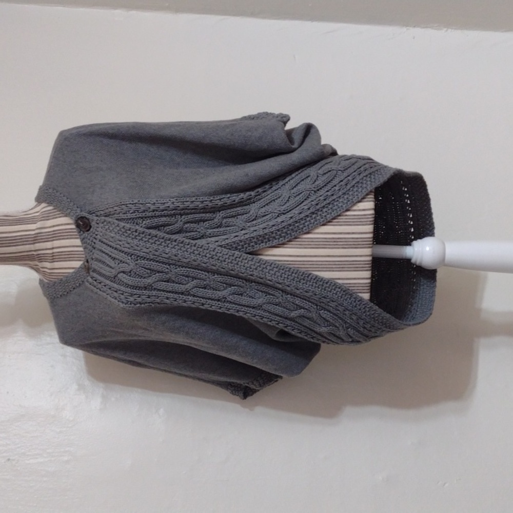 White House Black Market Gray Cashmere Blend Dolman Sleeve Cardigan Size XXS
